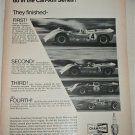 1968 Champion Spark Plugs ad featuring Chevrolets