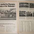 1968 Champion Spark Plugs NHRA Nationals ad