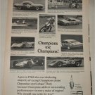 1969 Champion Spark Plugs Champions Use Champions ad