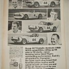 1970 Champion Spark Plugs ad featuring Triumph