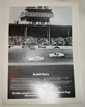 1971 Champion Spark Plugs Switch Story ad