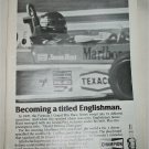 1978 Champion Spark Plugs ad featuring James Hunt