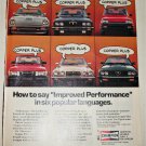1984 Champion Spark Plugs Improved Performance ad