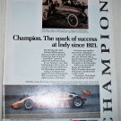 1985 Champion Spark Plugs Indy Champion ad