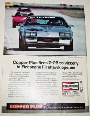 1985 Champion Copper Plus Spark Plugs Z-28 ad
