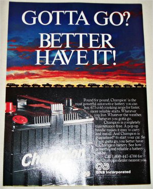 1986 Champion Battery ad