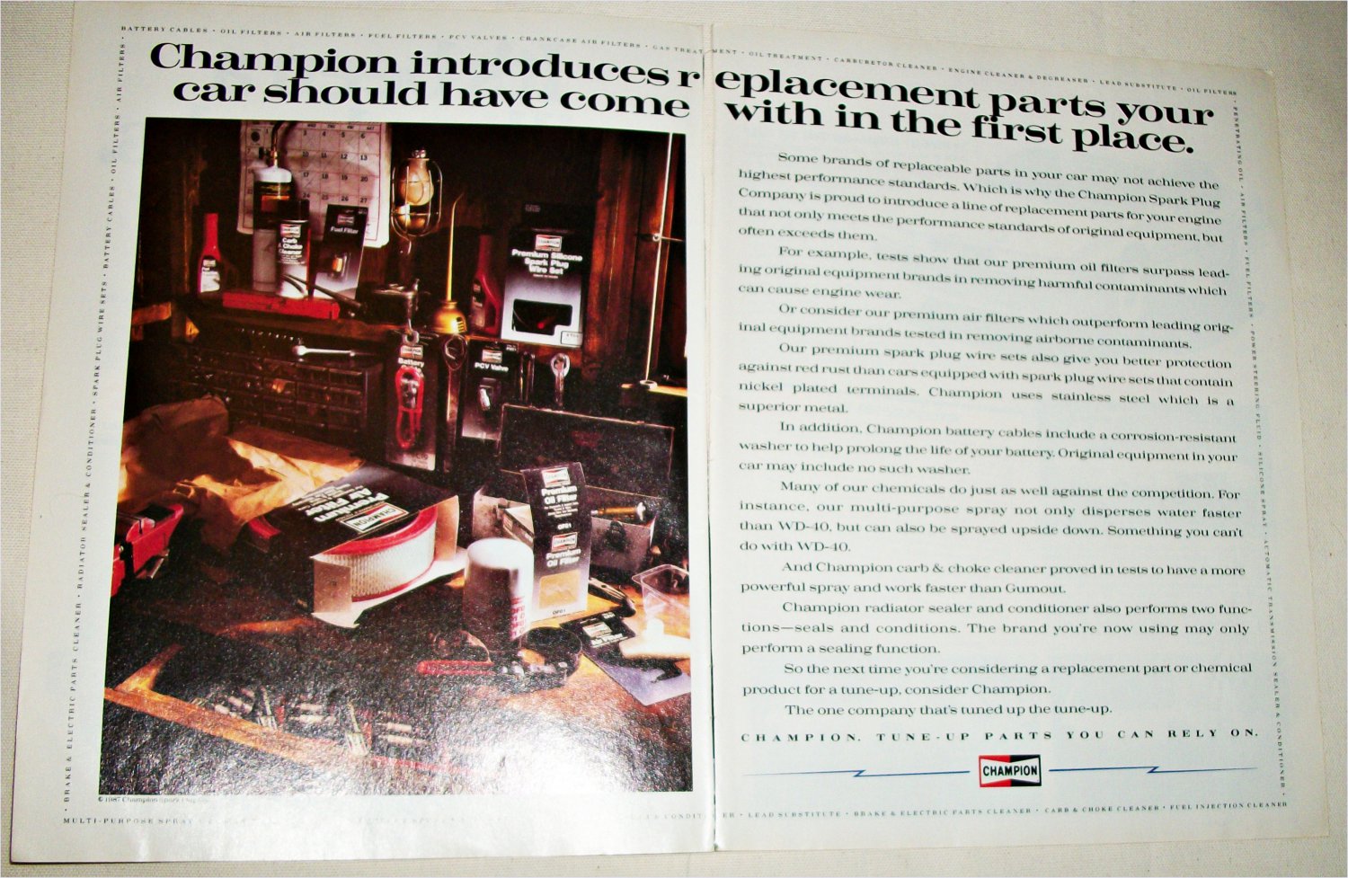 1987 Champion Auto Parts ad