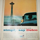 1962 Delco Car Care Space Needle ad
