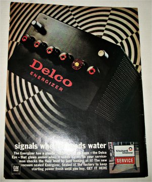 1966 Delco Energizer Battery ad