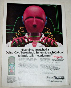 1984 Delco Bose Nobody Calls Me A Dummy ad