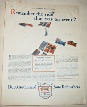 1928 Duco Auto Refinishers ad