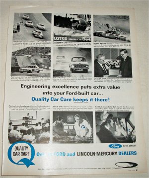 1964 Ford Quality Car Care ad