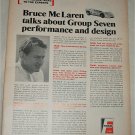 1968 Fram Filters ad featuring Bruce McLaren