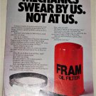 1983 Fram Oil Filter ad