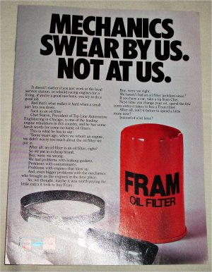1983 Fram Oil Filter ad