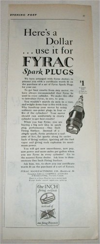 1922 Fyrac Spark Plugs ad