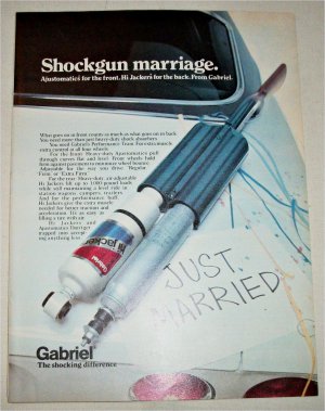 1972 Gabriel Shock Absorbers Shockgun Marriage ad