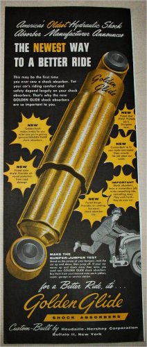 1947 Golden Glide Shock Absorbers ad