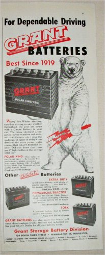1960 Grant Batteries ad