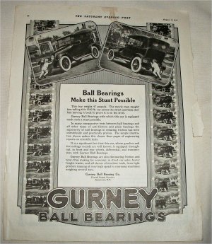 1918 Gurney Ball Bearings ad