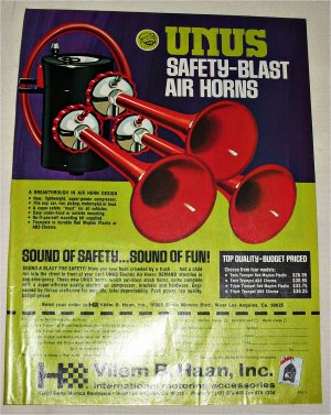 1977 Haan Unus Air Horns ad