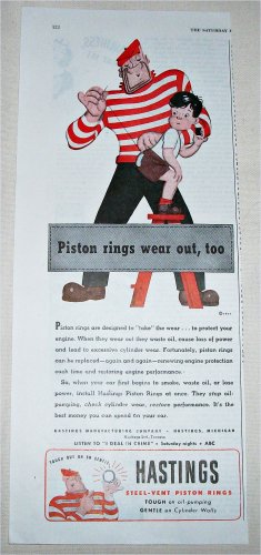 1947 Hastings Piston Rings ad