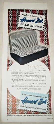 1951 Howard Zink Seat Covers ad