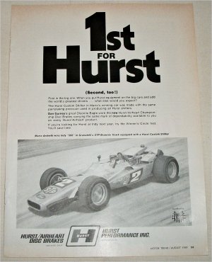 1969 Hurst Shifter Indy 500 ad