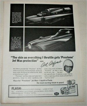 1967 Jet Wax ad featuring Art Arfons