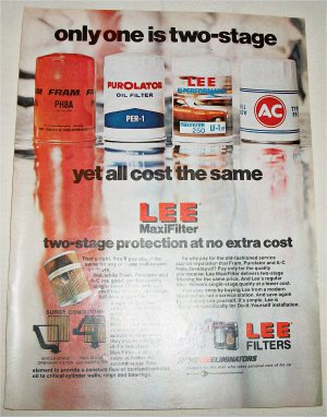 1972 Lee Oil Filters ad