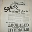1925 Lockheed Hydraulic Brakes ad