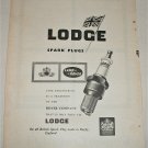 1959 Lodge Spark Plugs ad from the UK