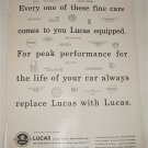 1960 Lucas Electrical Services ad
