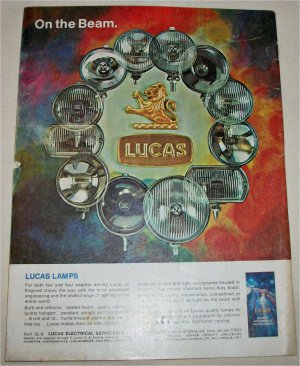 1969 Lucas Lamps ad