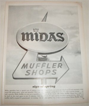 1962 Midas Muffler Shops ad
