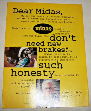 Midas Brakes ad
