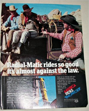 1978 Monroe Radial-Matic Shock Absorbers ad