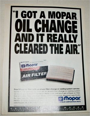 1995 Mopar Auto Parts ad