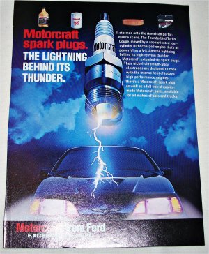 1987 Motorcraft Spark Plugs ad