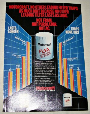 1982 Motorcraft FL1A Oil Filter ad