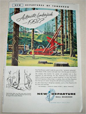 1955 New Depature Ball Bearings ad