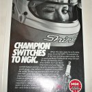 1983 NGK Copper Core Spark Plugs ad featuring Shirley Muldowney
