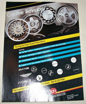 1990 O.Z. Motor Sports Wheels Inc ad