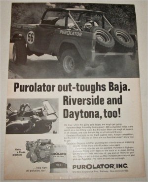 1970 Purolator Oil Filter ad