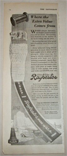 1924 Raybestos Brakes ad