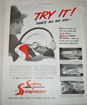 1955 Saginaw Power Steering ad