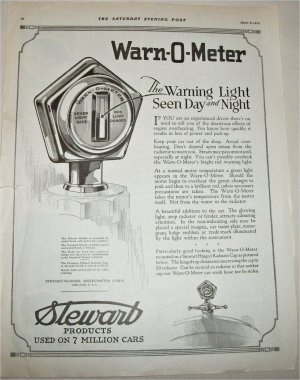1922 Stewart Warn-O-Meter Light ad