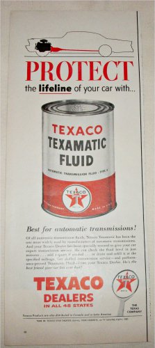 1956 Texaco Texamatic Automatic Transmission Fluid ad