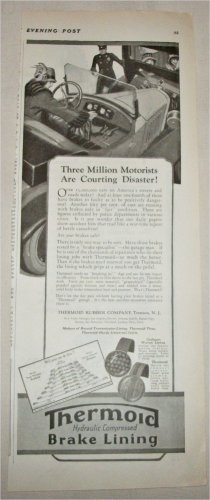 1924 Thermoid Brake Linings ad