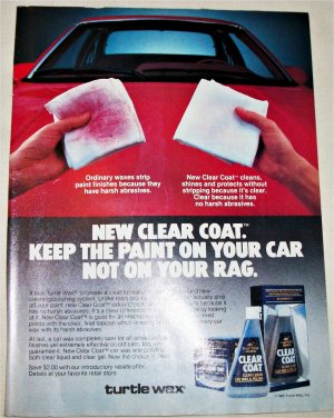 1985 Turtle Wax Clear Coat ad
